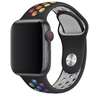 Športový remienok na Apple Watch - Čierno-farebný 38/40/41mm, Čierno-farebný, Dámsky - S/M (12 - 18cm)