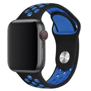 Športový remienok na Apple Watch - Čierno-modrý 38/40/41mm, Čierno-modrý, Dámsky - S/M (12 - 18cm)