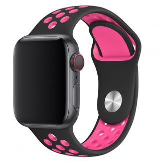 Športový remienok na Apple Watch - Čierno-ružový 38/40/41mm, Čierno-ružový, Dámsky - S/M (12 - 18cm)