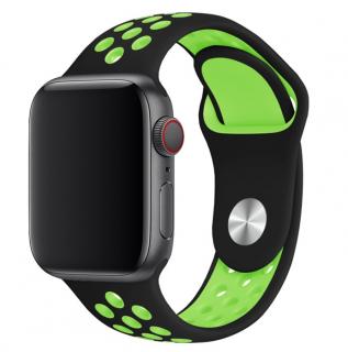 Športový remienok na Apple Watch - Čierno-zelený 38/40/41mm, Čierno-zelený, Dámsky - S/M (12 - 18cm)