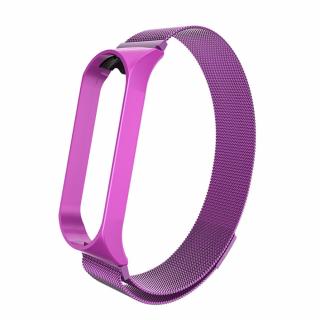 Xiaomi Mi Band 3/4/5/6 remienok Milánsky ťah II - Magnetický Fialová