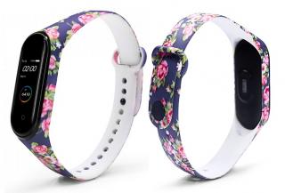 Xiaomi Mi Band 3/4 náhradný náramok - Modrá ruža