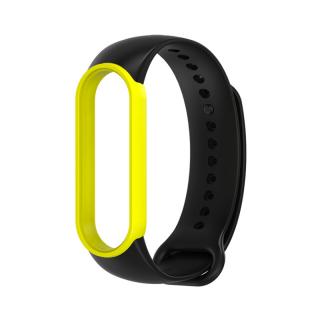 Xiaomi Mi Band 5/6 dvojfarebný náhradný náramok Čierno-žltá