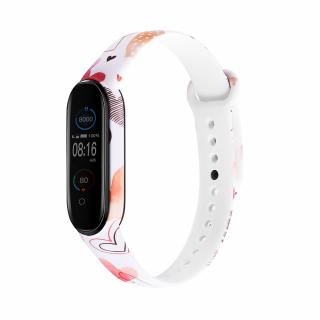 Xiaomi Mi Band 5/6 náhradný náramok - Maľovaná srdce