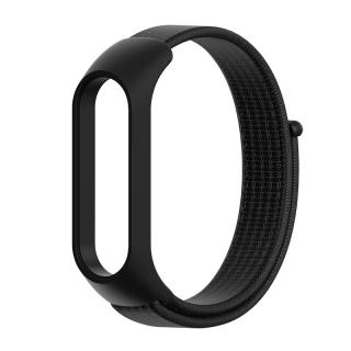 Xiaomi Mi Band 5/6 náhradný náramok na suchý zips - Nylon Čierna