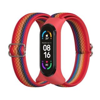 Xiaomi Mi Band 5/6 náhradný náramok - Nylon s prackou Dúha