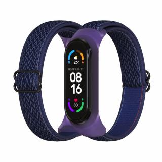 Xiaomi Mi Band 5/6 náhradný náramok - Nylon s prackou Fialová