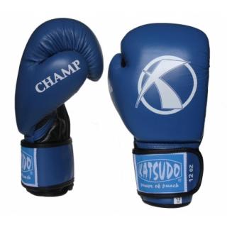 Boxerské rukavice - Katsudo - kožené - Champ - modré (Boxerské rukavice - Katsudo - kožené - Champ - modré)