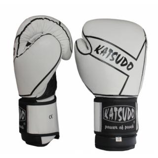 Boxerské rukavice - Katsudo - kožené - Legion - biele (Boxerské rukavice - Katsudo - kožené - Legion - biele)