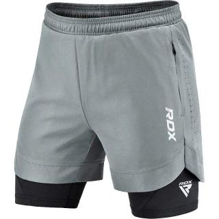 MMA trenky - RDX - T16 2v1 - šedé (MMA trenky - RDX - T16 2v1 - šedé)