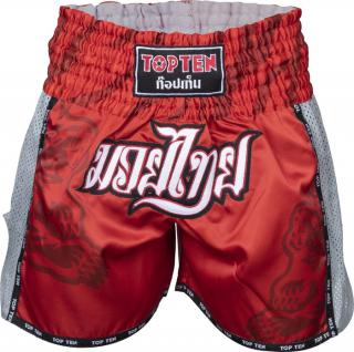 Muay Thai Trenky - TOP TEN - Patchara - červené (Muay Thai Trenky - TOP TEN - Patchara - červené)