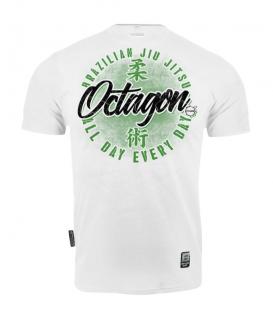 Octagon Tričko - Brazilian Jiu Jitsu - White (Octagon Trički - Brazilian Jiu Jitsu - Biele)