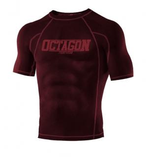 Rashguard krátky rukáv - Fight wear - burgund (Rashguard kraltky rukáv - Fight wear -  burgund)