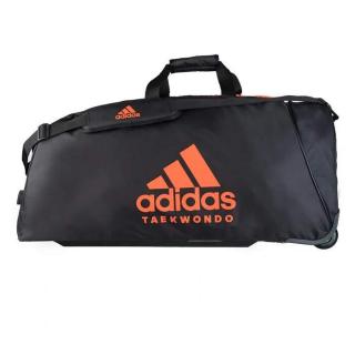 Športová taška - ADIDAS - na kolečkách - čierna/oranžová (Športová taška - ADIDAS - na kolečkách - čierna/oranžová)