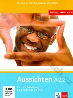 Aussichten A2.2 - nemecká učebnica s pracovným zošitom vr. CD a 1 DVD