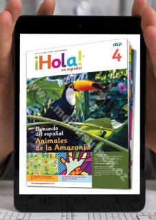 Tlačiteľný časopis PDF na výučbu španielčiny ?Hola! en espa?ol  A0