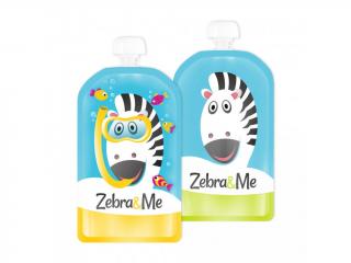 Zebra&Me kapsičky na opakované použitie 2ks - Potápač-Zebra