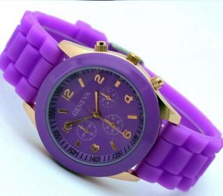 Geneva Color hodinky fialové