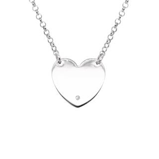 Strieborný náhrdelník srdce