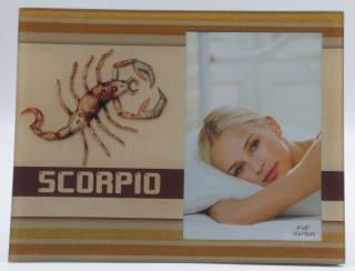 Sklenený fotorámček 10 x 15 cm Škorpión