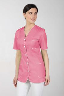 -10% Dámska zdravotnícka blúzka M-246, ružová, 46 (Zdravotnícke oblečenie)