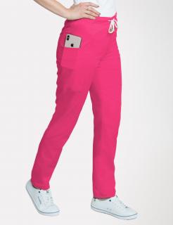 -10% Dámske zdravotnícke nohavice s elastanom M-200X, malinová, 42 (Zdravotnícke oblečenie)