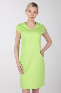 -10% Dámske zdravotnícke šaty s elastanom M-373X, limetková, 36 (Zdravotnícke oblečenie)