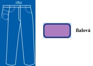 -10% Rita - Dámske nohavice riflového strihu - hit, fialová, 38 (Zdravotnícke oblečenie)