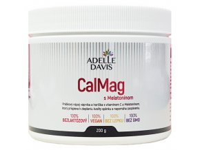 Adelle Davis CalMeg s melatonínom (vápnik, horčík, vitamín C, melatonín) 200g (Vitamíny a doplnky výživy)