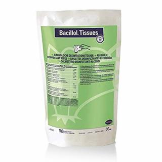 Bacillol® Tissues, Jednorazové dezinfekčné utierky, 100 ks (128792) (Jednorazové dezinfekčné utierky na báze alkoholu bez obsahu aldehydov na rýchlu dezinfekciu plôch)