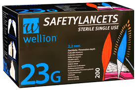 Bezpečnostné lancety Wellion Safety Lancets 23G - 200ks (Glukomery)