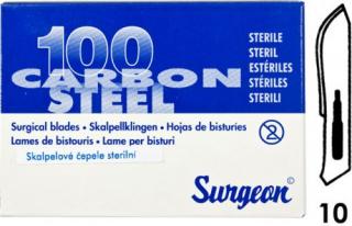Čepielka SURGEON č.10 -BAL. (100ks) (Chirurgické nástroje)