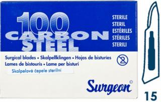 Čepielka SURGEON č.15 -BAL. (100ks) (Chirurgické nástroje)