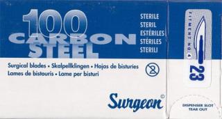 Čepielka SURGEON č.23 -BAL. (100ks) (Chirurgické nástroje)