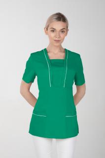 Dámska farebná zdravotnícka blúzka M-054, zelená (Zdravotnícke oblečenie)