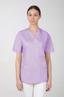 Dámska farebná zdravotnícka blúzka M-074, levanduľová (Zdravotnícke oblečenie)
