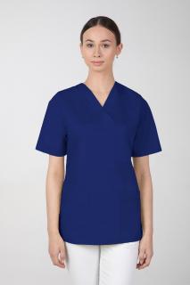 Dámska farebná zdravotnícka blúzka M-074, tmavo modrá (Zdravotnícke oblečenie)