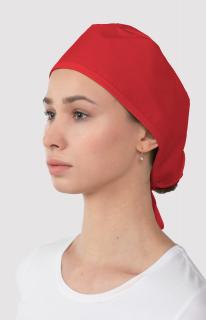 Dámska zdravotnícka farebná čiapka M-321, červená (Zdravotnícke oblečenie)