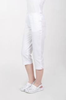 Dámske zdravotnícke 3/4 nohavice M-348B, biela (Zdravotnícke oblečenie)
