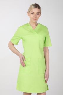 Dámske zdravotnícke šaty M-076F, limetková (Zdravotnícke oblečenie)
