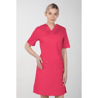 Dámske zdravotnícke šaty M-076F, malinová (Zdravotnícke oblečenie)