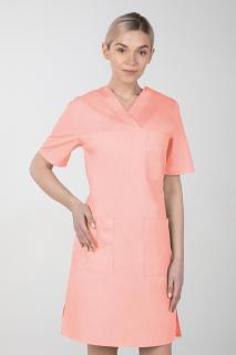 Dámske zdravotnícke šaty M-076F, marhuľová (Zdravotnícke oblečenie)