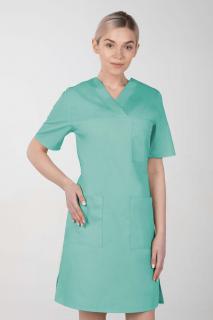 Dámske zdravotnícke šaty M-076F, mätová (Zdravotnícke oblečenie)