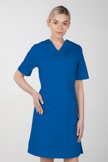 Dámske zdravotnícke šaty M-076F, modrá (Zdravotnícke oblečenie)