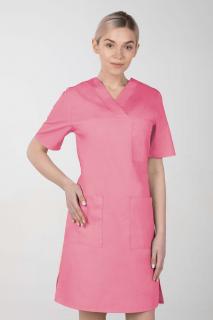 Dámske zdravotnícke šaty M-076F, ružová (Zdravotnícke oblečenie)