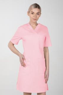 Dámske zdravotnícke šaty M-076F, svetlo ružová (Zdravotnícke oblečenie)
