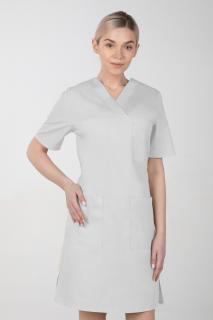Dámske zdravotnícke šaty M-076F, svetlo sivá (Zdravotnícke oblečenie)
