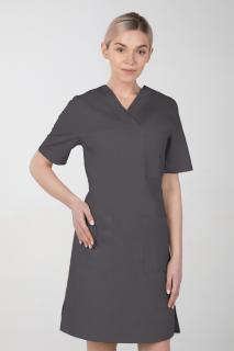 Dámske zdravotnícke šaty M-076F, tmavo sivá (Zdravotnícke oblečenie)