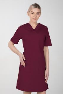 Dámske zdravotnícke šaty M-076F, višňová (Zdravotnícke oblečenie)