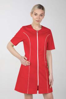 Dámske zdravotnícke šaty M-173C, červená (Zdravotnícke oblečenie)